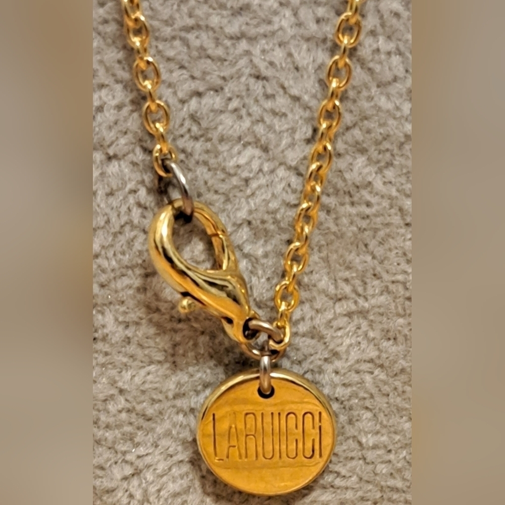 EUC Revolve Laruicci Crystal & Gold Plate Boho Long Casual Necklace Jewelry - Picture 4 of 4